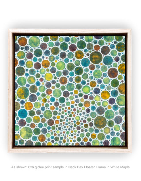 White Circles | Framed Giclee Print on Canvas